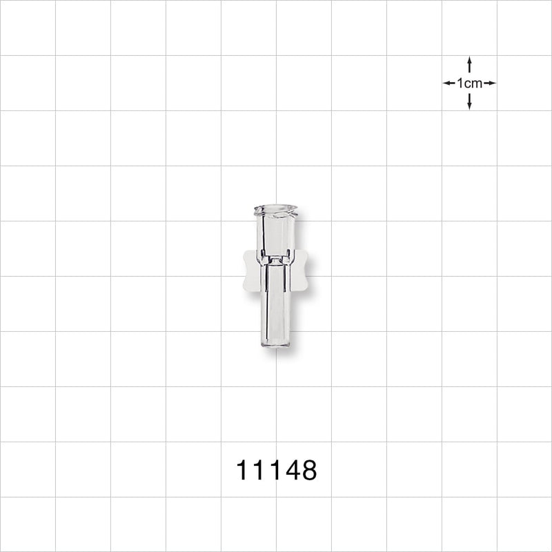 Female Luer Lock, Tubing Port, Clear - 0.114 inch - 0.1 inch ID/0.2 inch - 0.204 inch OD (2.90 mm - 2.54 mm/5.08 mm - 5.18 mm) - 11148