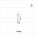 Female Luer Lock, Tubing Port, Clear - 0.15 inch - 0.136 inch ID/0.254 inch - 0.26 inch OD (3.81 mm - 3.45 mm/6.45 mm - 6.6 mm) - 11149