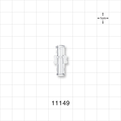 Female Luer Lock, Tubing Port, Clear - 0.15 inch - 0.136 inch ID/0.254 inch - 0.26 inch OD (3.81 mm - 3.45 mm/6.45 mm - 6.6 mm) - 11149