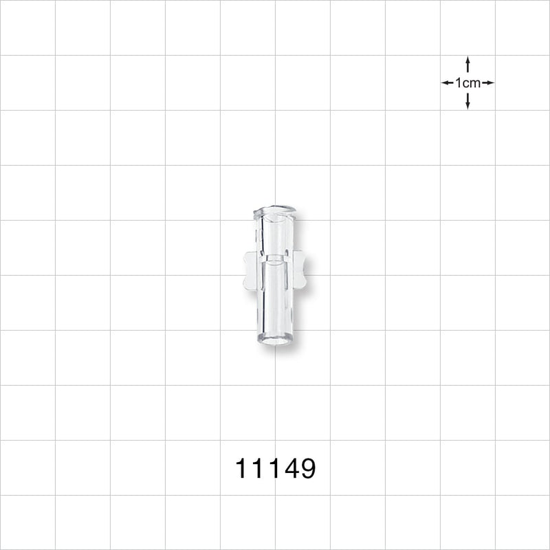 Female Luer Lock, Tubing Port, Clear - 0.15 inch - 0.136 inch ID/0.254 inch - 0.26 inch OD (3.81 mm - 3.45 mm/6.45 mm - 6.6 mm) - 11149