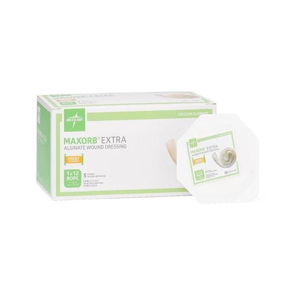 Medline Industries Inc Maxorb Extra Calcium Alginate Rope Dressing 1x12" Sterile Highly Absorbent LF - MSC7012EP