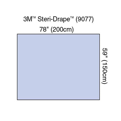 3M Medical Products Steri-Drape 78x9" Strl Surgical Drape/Sheet/Backtable Cover Pack Non-Fenestrated - 9079
