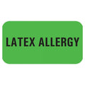 Precision Dynamics Corp. Label "Latex Allergy" .75x1.5" Green 1000/Rl 1000/Rl - N-3404
