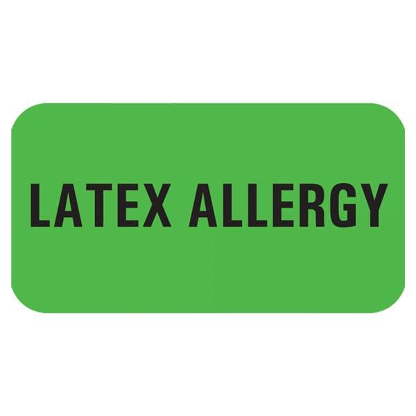 Precision Dynamics Corp. Label "Latex Allergy" .75x1.5" Green 1000/Rl 1000/Rl - N-3404