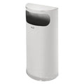Newell Brands Dist. LLC Can Trash Vinyl Trim/Steel/Satin Finish Flat Lid Fire Resistant Decorative w/ Rigid Plastic Liner Each - FGSO8SSSPL