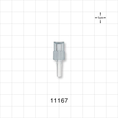 Male Luer Slip, Tubing Port, Clear - 0.145 inch ID (3.68 mm) - 11167