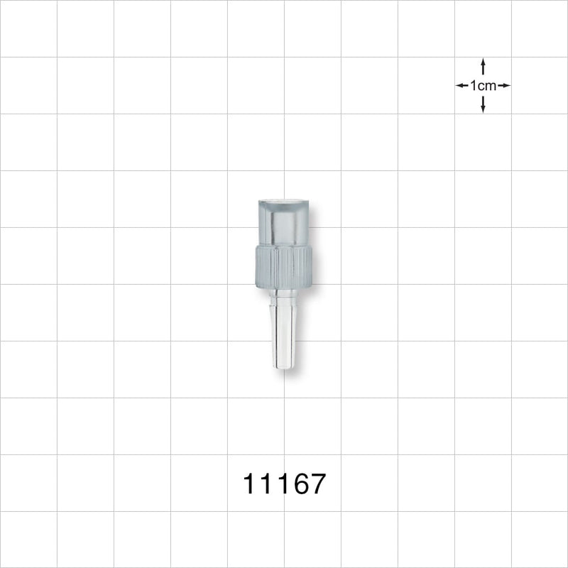 Male Luer Slip, Tubing Port, Clear - 0.145 inch ID (3.68 mm) - 11167