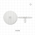 Bag Port Flange with Ribbed Base, Barbed, Natural - Fits 3/16 inch ID Tubing (0.188 inch, 4.76 mm) - 11174