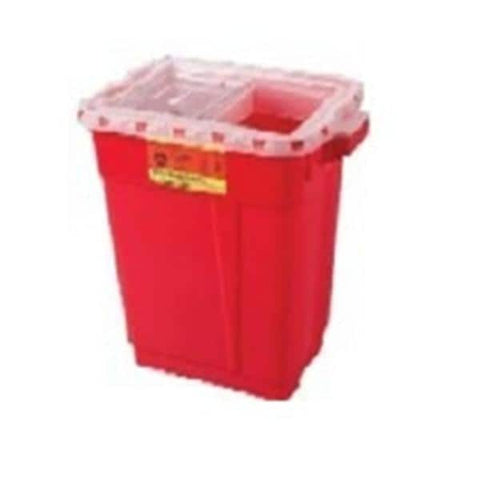 Becton-Dickinson -Sharps Container 17gal Red/Clear 14-3/4x20x23-1/2" Hinge Lid/Gasket Plastic X-Large Non-Sterile 5/Case 305665