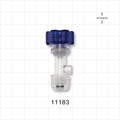Tuohy Borst Adapter, Threaded Flare Connector - 0 FR - 13 FR (0 inch - 0.17 inch, 0 mm - 4.3 mm); 0.2 inch ID Sideport (5 mm) - 11183