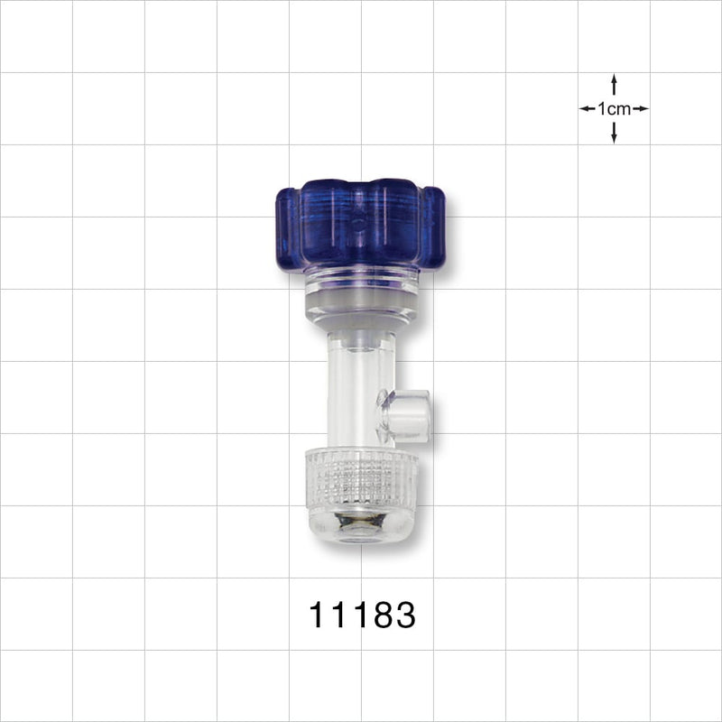Tuohy Borst Adapter, Threaded Flare Connector - 0 FR - 13 FR (0 inch - 0.17 inch, 0 mm - 4.3 mm); 0.2 inch ID Sideport (5 mm) - 11183