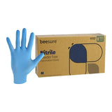 EcoBee -BeeSure Nitrile Exam Gloves Medium Light Blue Non-Sterile, 10 BX/CA BE1117