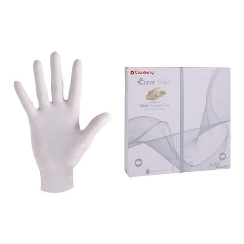 Pro2 Solutions, Inc -Curve Nitrile Exam Gloves Pro White Non-Sterile, 10 BX/CA CR3424