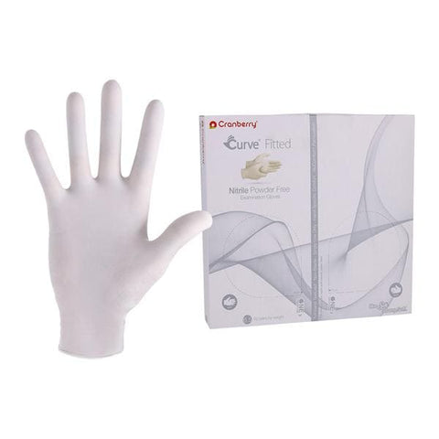 Pro2 Solutions, Inc -Curve Nitrile Exam Gloves Pro White Non-Sterile, 10 BX/CA CR3425