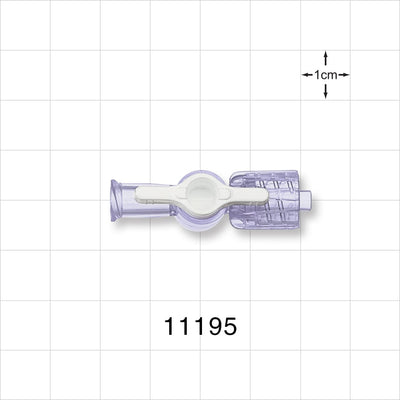 1-Way Stopcock, Female Luer Lock, Male Luer with Spin Lock - 0.106 inch Thru Hole (2.69 mm); 29 psi - 11195
