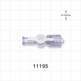 1-Way Stopcock, Female Luer Lock, Male Luer with Spin Lock - 0.106 inch Thru Hole (2.69 mm); 29 psi - 11195