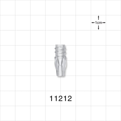 Female Luer Lock, Tubing Port, Clear - 0.099 inch ID (2.51 mm) - 11212