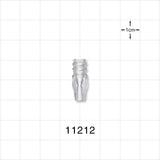 Female Luer Lock, Tubing Port, Clear - 0.099 inch ID (2.51 mm) - 11212