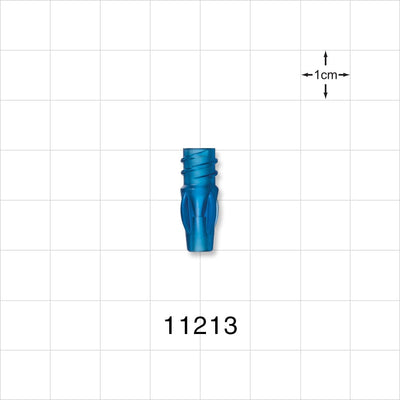 Female Luer Lock, Tubing Port, Blu - 0.099 inch ID (2.51 mm) - 11213