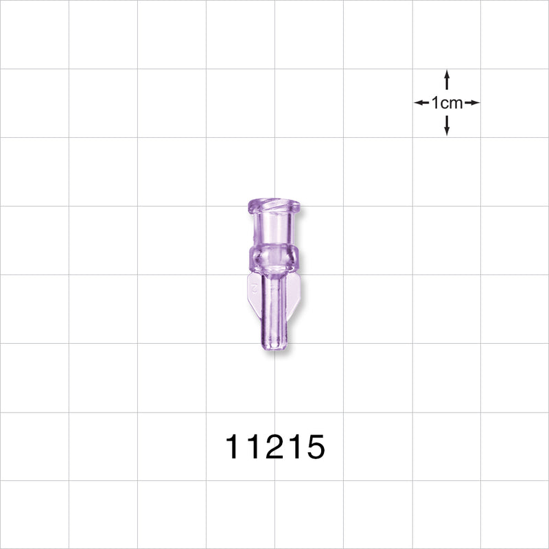 Female Luer Lock, Tubing Port, Clear - 0.039 inch ID (0.99 mm) - 11215