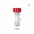 Tuohy Borst Adapter, Threaded Flare Connector, Female Luer Lock Sideport - 7 FR - 17 FR (0.091 inch - 0.224 inch, 2.3 mm - 5.7 mm) - 11221