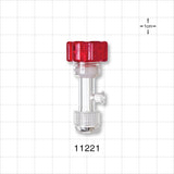Tuohy Borst Adapter, Threaded Flare Connector, Female Luer Lock Sideport - 7 FR - 17 FR (0.091 inch - 0.224 inch, 2.3 mm - 5.7 mm) - 11221
