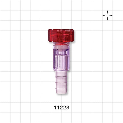 Tuohy Borst Adapter, Barbed - 6 FR - 18 FR (0.078 inch - 0.236 inch, 2 mm - 6 mm); 0.449 inch - 0.472 inch OD Barb (11.4 mm - 11.9 mm) - 11223