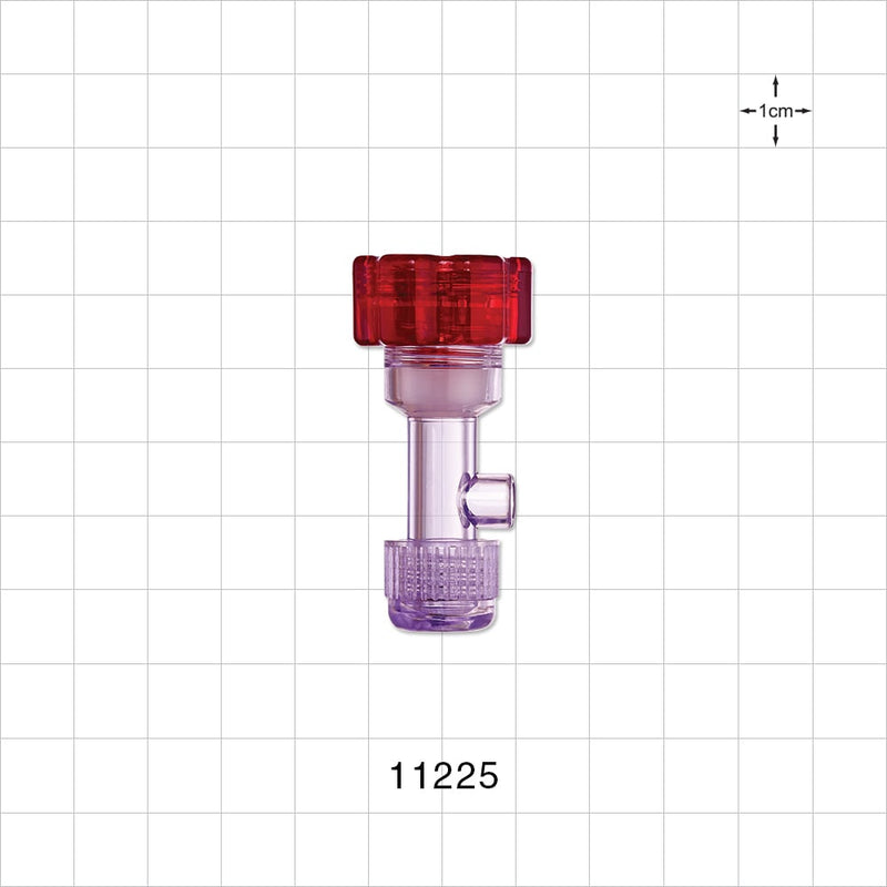 Tuohy Borst Adapter, Threaded Flare Connector - 7 FR - 17 FR (0.091 inch - 0.224 inch, 2.3 mm - 5.7 mm); 0.2 inch ID Sideport (5 mm) - 11225