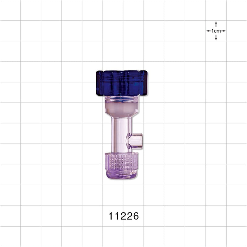 Tuohy Borst Adapter, Threaded Flare Connector - 0 FR - 13 FR (0 inch - 0.17 inch, 0 mm - 4.3 mm); 0.2 inch ID Sideport (5 mm) - 11226