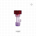 Tuohy Borst Adapter, Threaded Flare Connector, Female Luer Lock Sideport - 7 FR - 17 FR (0.091 inch - 0.224 inch, 2.3 mm - 5.7 mm) - 11227