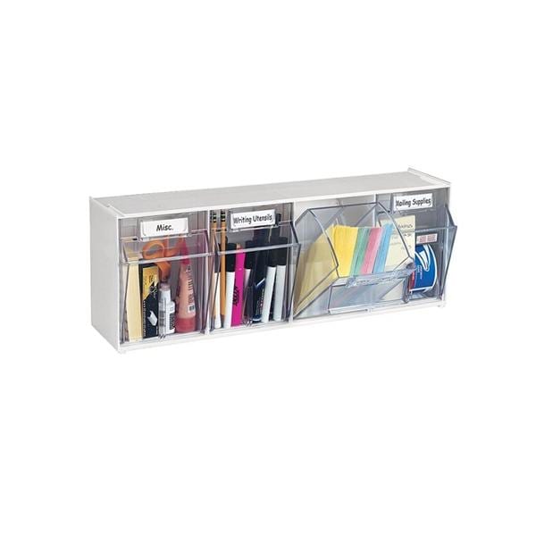 Deflecto Corp Deflect-O Interlocking Horizontal Tilt Bins 4 Bins Each - 777808