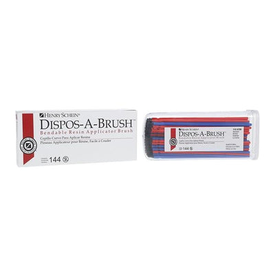 Henry Schein Inc. -Dispos-a-Brush Disposable Bendable Brushes Standard Bristles Assorted 144/Box, 50 BX/CA 751235