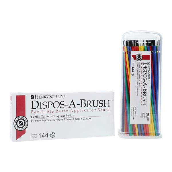 Henry Schein Inc. -Dispos-a-Brush Disposable Bendable Brushes Assorted Bristles Assorted 144/Box, 50 BX/CA 751237
