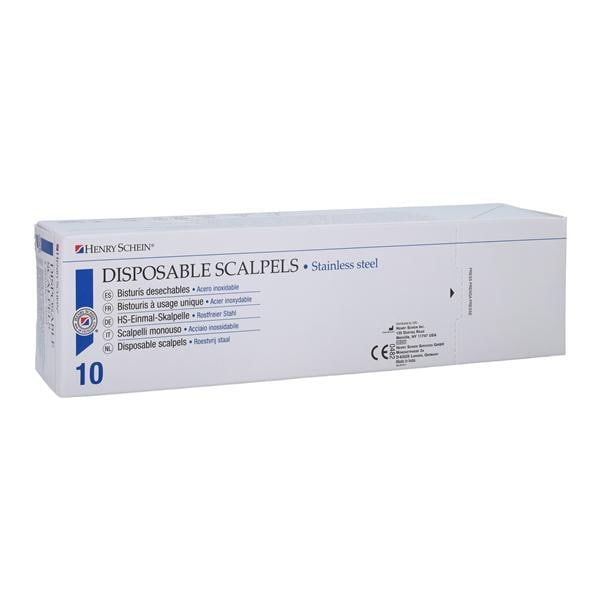 Henry Schein Inc. Scalpel Surgical #11 Sterile Disposable 10/Bx, 100 BX/CA - 4319