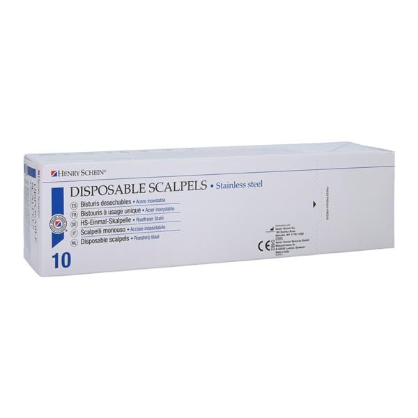 Henry Schein Inc. Scalpel Surgical #20 Sterile Disposable 10/Bx, 100 BX/CA - 4325