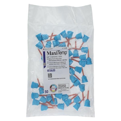 Henry Schein Inc. -Maxima HP Mixing Tips Light Blue For 50 mL Cartridges 50/Package, 50 PK/CA 1126865