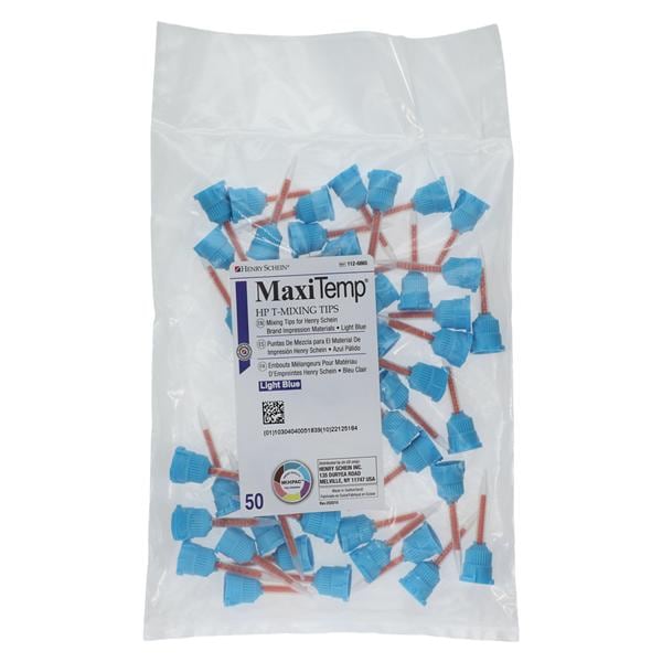Henry Schein Inc. -Maxima HP Mixing Tips Light Blue For 50 mL Cartridges 50/Package, 50 PK/CA 1126865