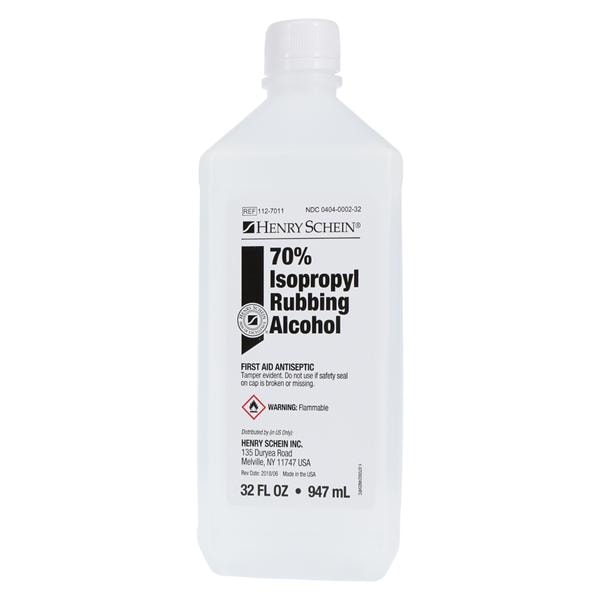 Henry Schein Inc. Alcohol Solution 32oz/Bottle, 12 BT/CA - 112-7011