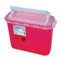 Henry Schein Inc. -HSI Sharps Container 5.4qt Red 12.1x4.7x10" Counterbalanced Side Entry Polypropylene Reusable Each, 20 EA/CA 0354-150B-HS