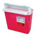 Henry Schein Inc. -HSI Sharps Container 5qt Red 10x4.4x9.2" Counterbalanced Side Entry Polypropylene Reusable Each, 20 EA/CA 0354-150M-HS