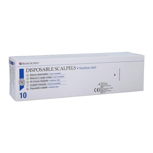 Henry Schein Inc. Scalpel #15S Sterile Disposable 10/Bx, 100 BX/CA - 01830