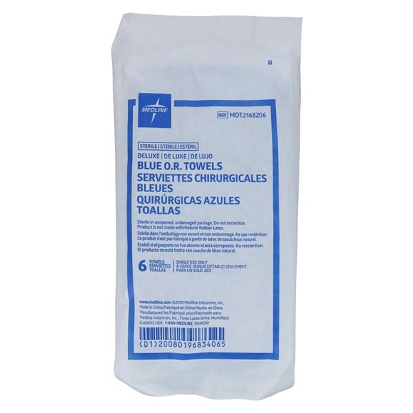 Medline Industries Inc -Towel OR Blue Sterile Disposable MDT2168206