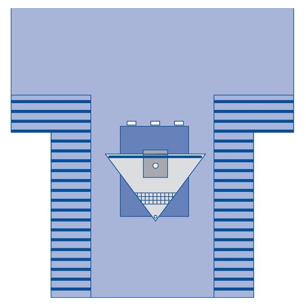 Medline Industries Inc 114x122x9" Sterile Surgical Drape 18x8" Fenestrated - DYNJP3105