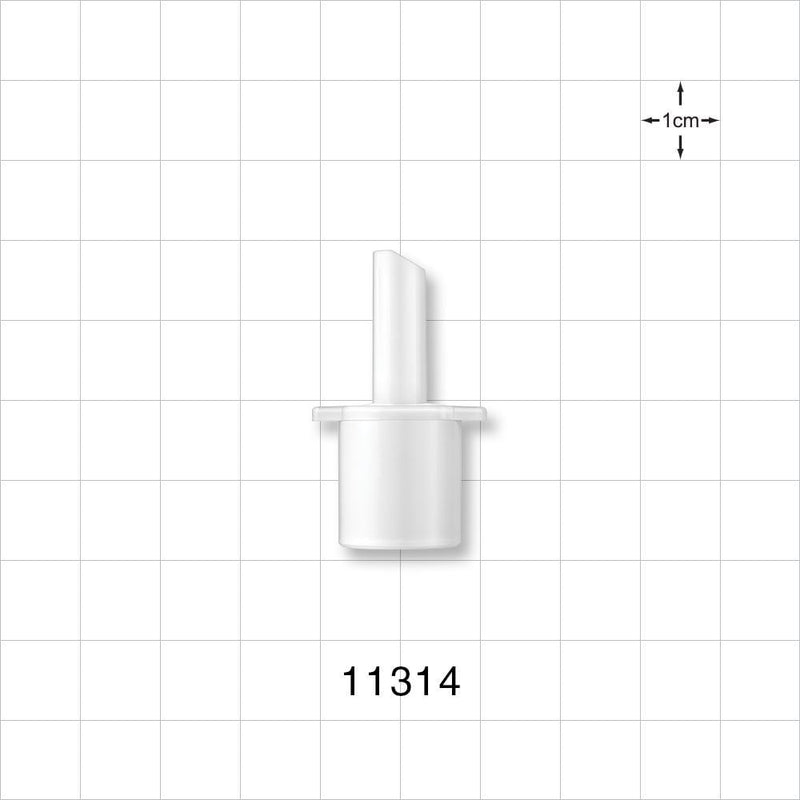 Straight Connector, Reducer, Tubing Port, Natural - 5.5 mm ID x 15 mm OD - 11314