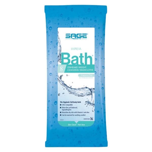 Stryker Sales Corporation Imperva Bath Washcloth 60x8/Case - 7988