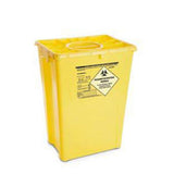 Abm North America Corp -Sharps Container 12gal Yellow 13x17-5/16x20-13/16" Double Lid/Gasket Horizontal Drop Polyethylene Lateral/Central Handles Reusable 8/Case 242433