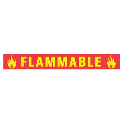 Precision Dynamics Corp. Hazard Tape Flammable Red/Yellow 1/2x500" 500/Rl - WTF-412