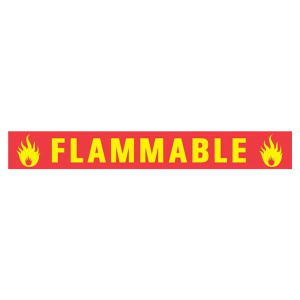 Precision Dynamics Corp. Hazard Tape Flammable Red/Yellow 1/2x500" 500/Rl - WTF-412