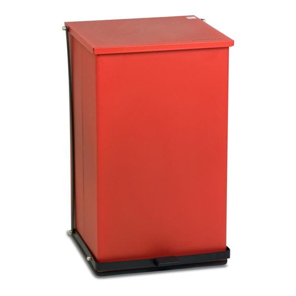 Detecto Scales Co Can Biohazard Baked Epoxy/Steel 17-5/8x16.81x27-1/2" Self-Closing Lid Each - P-100R