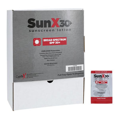 Grainger SunX Packet Sunscreen Cedar Fragrance Water Resistant White 50/Box - 8C298
